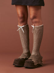 Prim Socks - Brown/White | UNIF Clothing near me