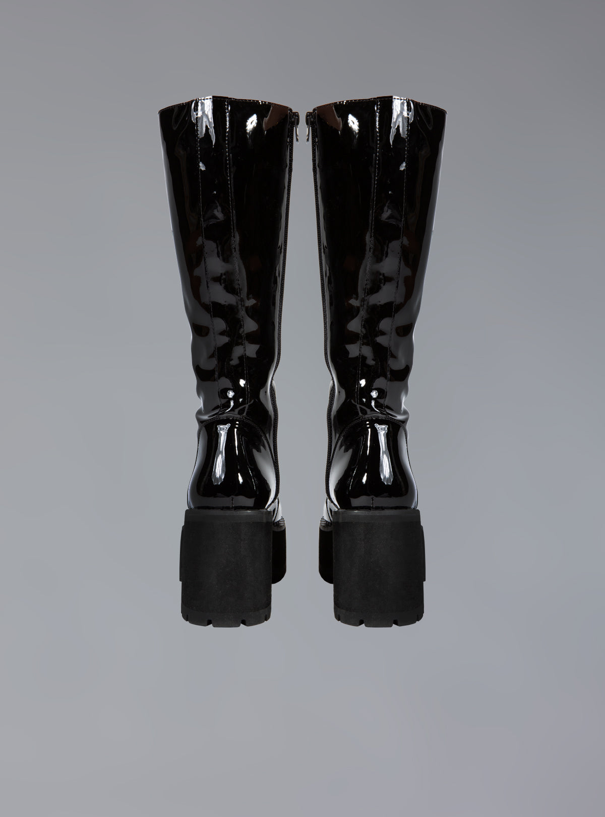Knee High Leather Platform Boot - Black | UNIF Clothing Sale