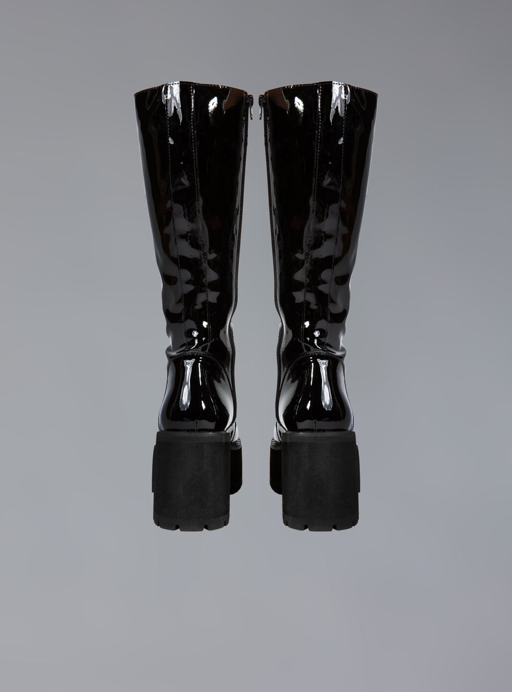 Knee High Leather Platform Boot - Black | UNIF Clothing Sale