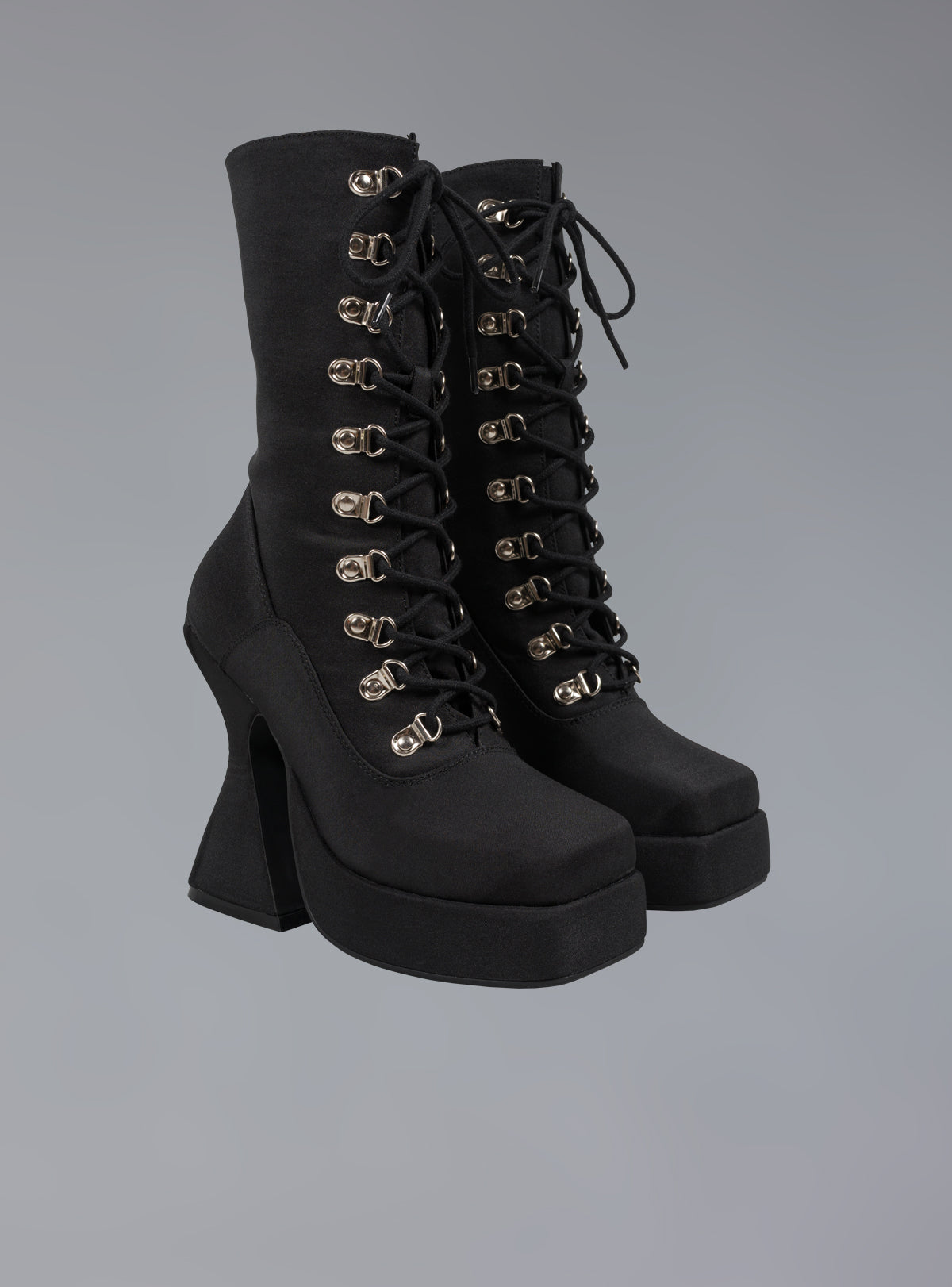 Victorian Lace Up Platform Heel - Black | UNIF Clothing on Sale