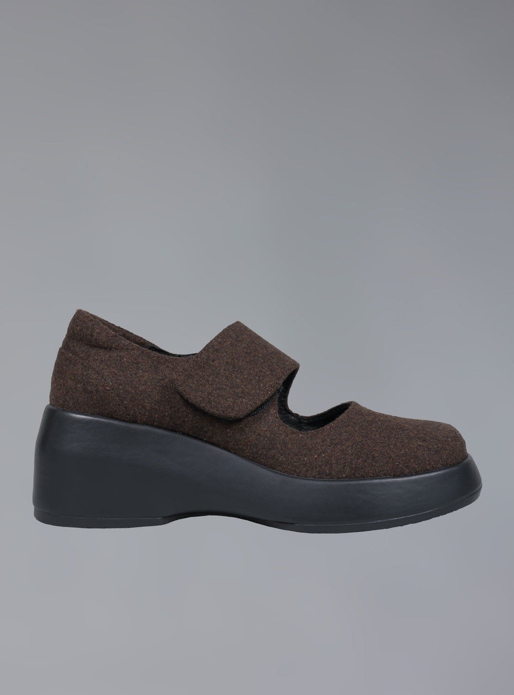 Felt Platform Sandal In Brown - Brown | UNIF Clothing discount