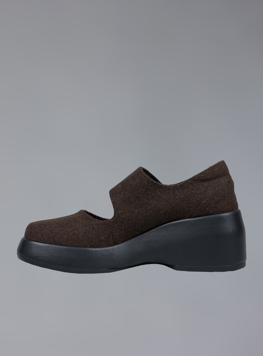 Felt Platform Sandal In Brown - Brown | UNIF Clothing discount