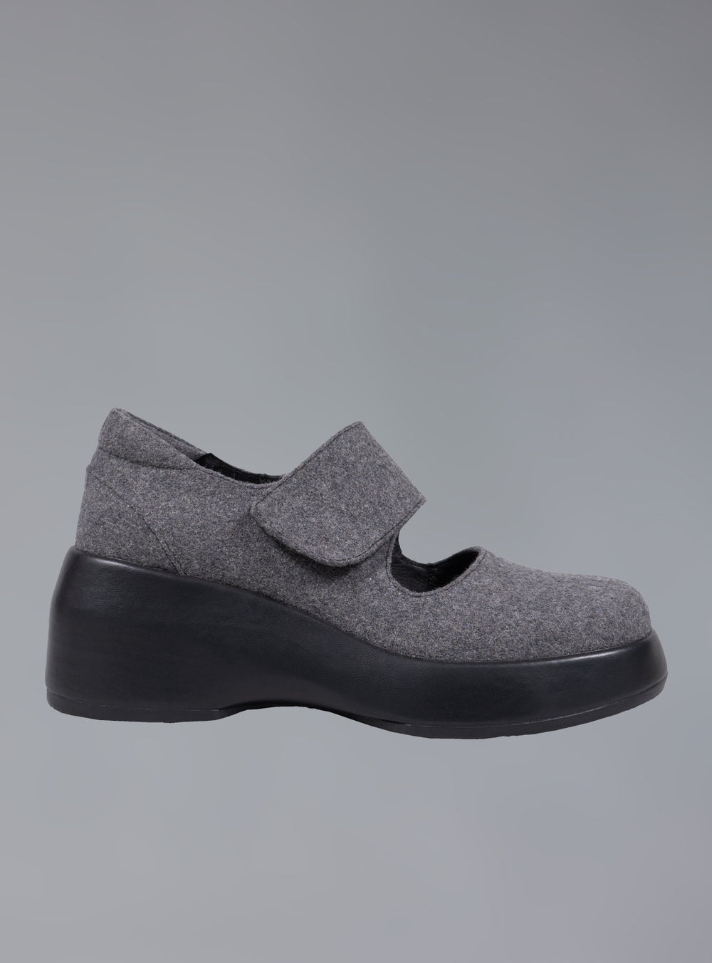 Felt Platform Sandal In Grey - Grey | UNIF Clothing near me