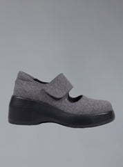 Felt Platform Sandal In Grey - Grey | UNIF Clothing near me