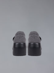 Felt Platform Sandal In Grey - Grey | UNIF Clothing near me