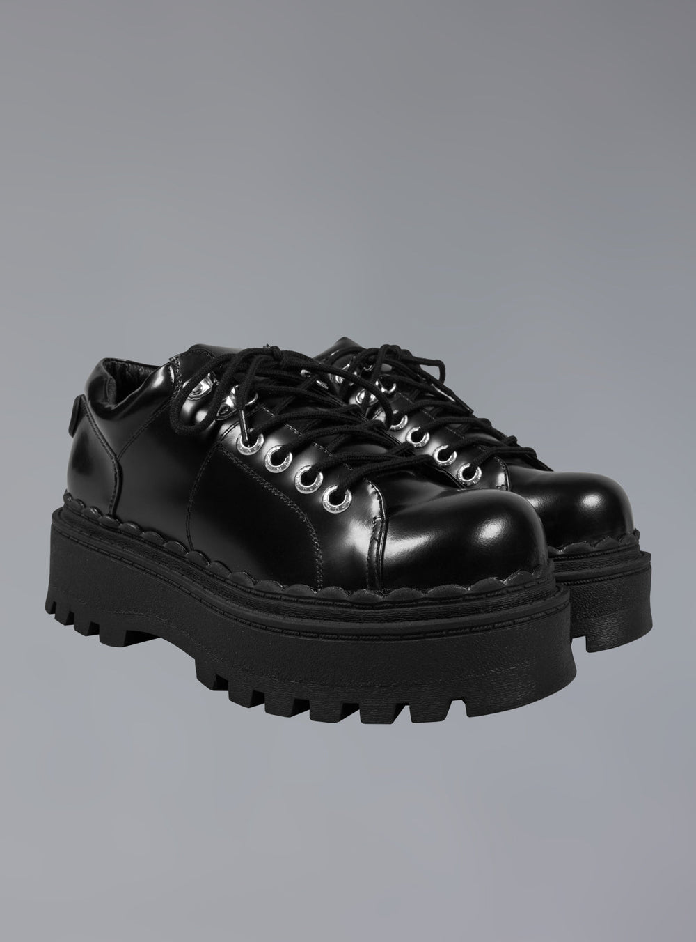Low Top Leather Chunky Platform Boot in - Black | UNIF Clothing outlet