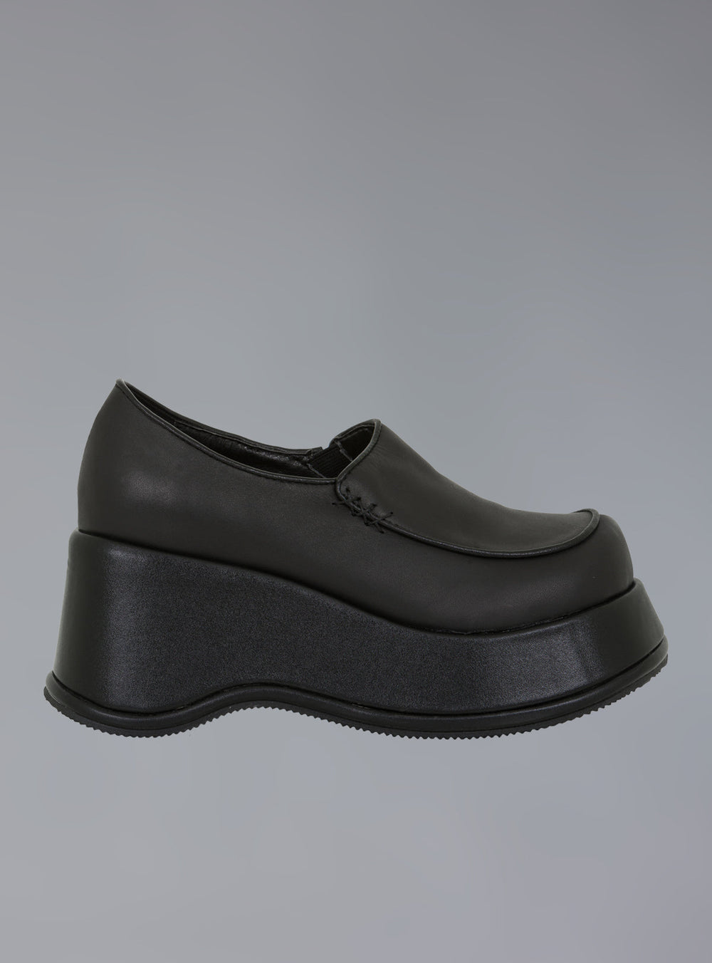 Square Toe Stacked Platform Shoe - Black | UNIF Clothing on Sale