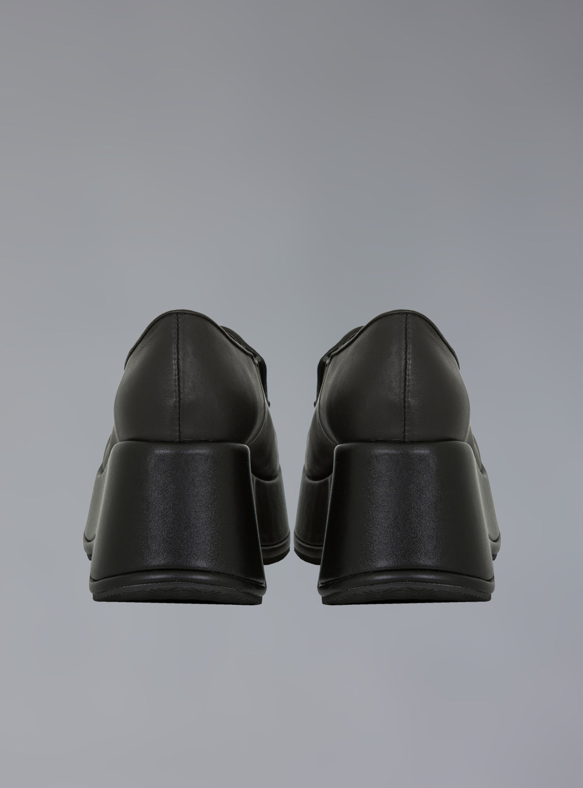 Square Toe Stacked Platform Shoe - Black | UNIF Clothing on Sale
