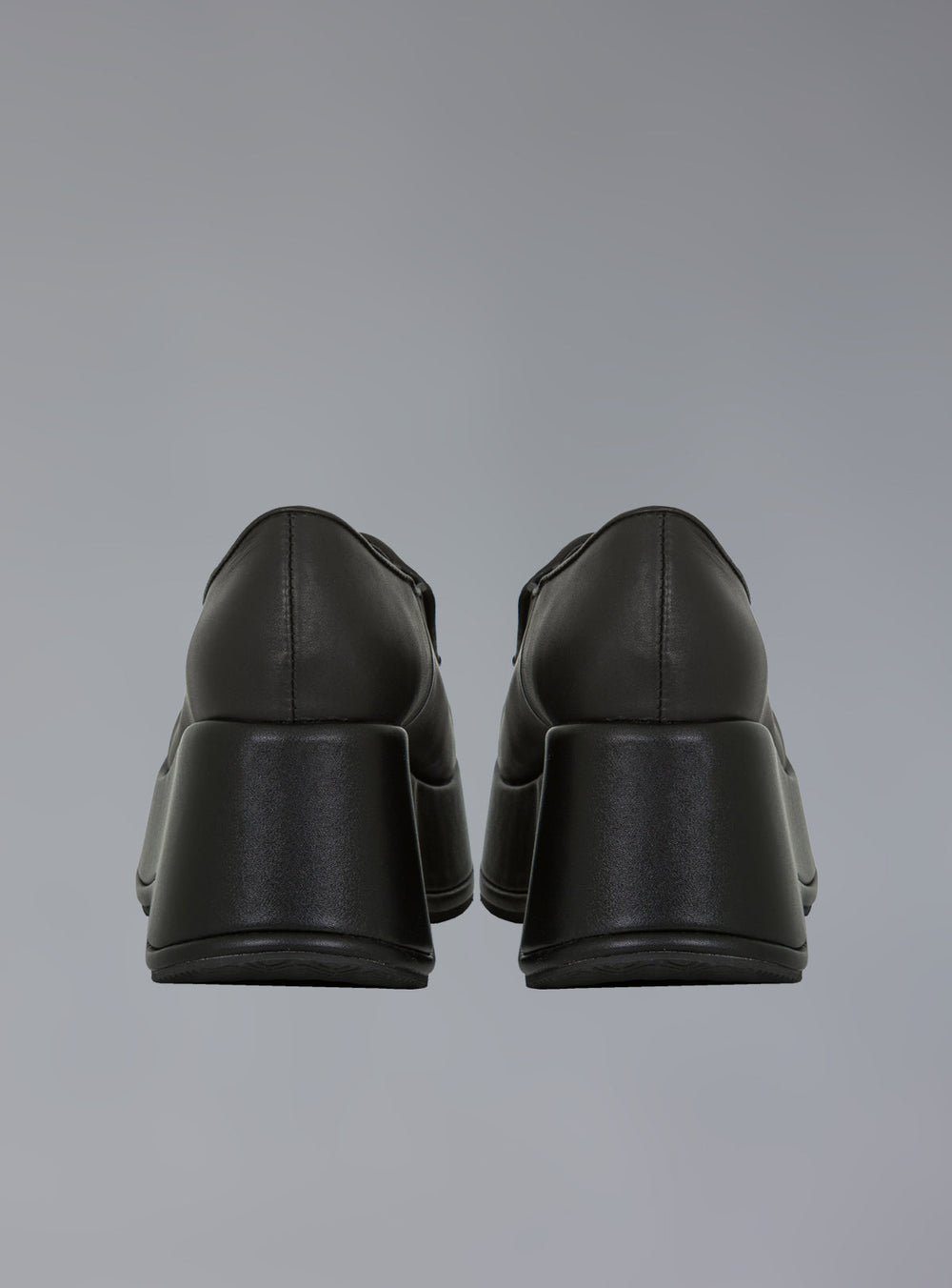 Square Toe Stacked Platform Shoe - Black | UNIF Clothing on Sale