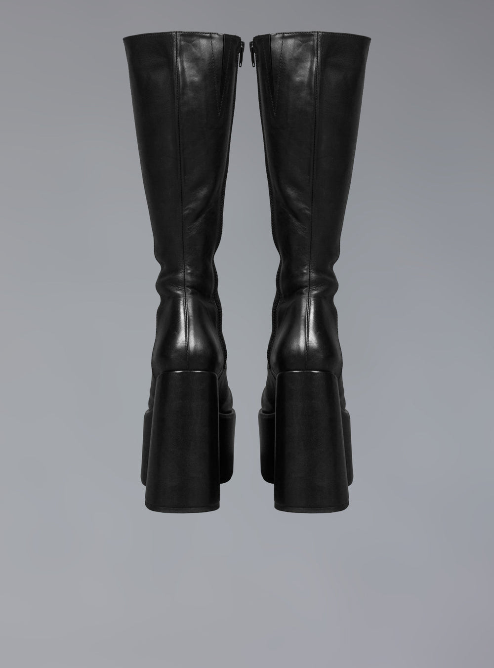 Stacked Leather Platform Boot With High Heel - Black | UNIF Clothing outlet