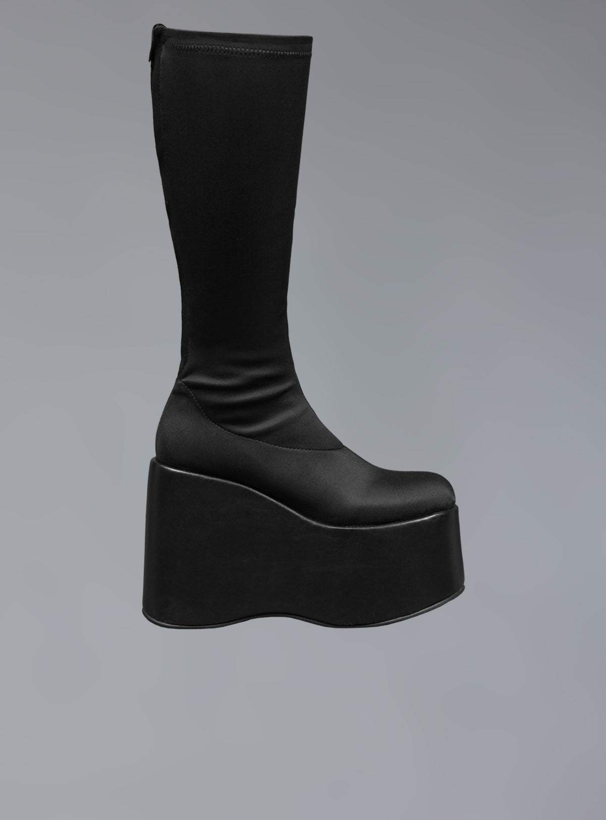 Platform Sock Boots With Super Stacked Sole - Black | UNIF Clothing on Sale