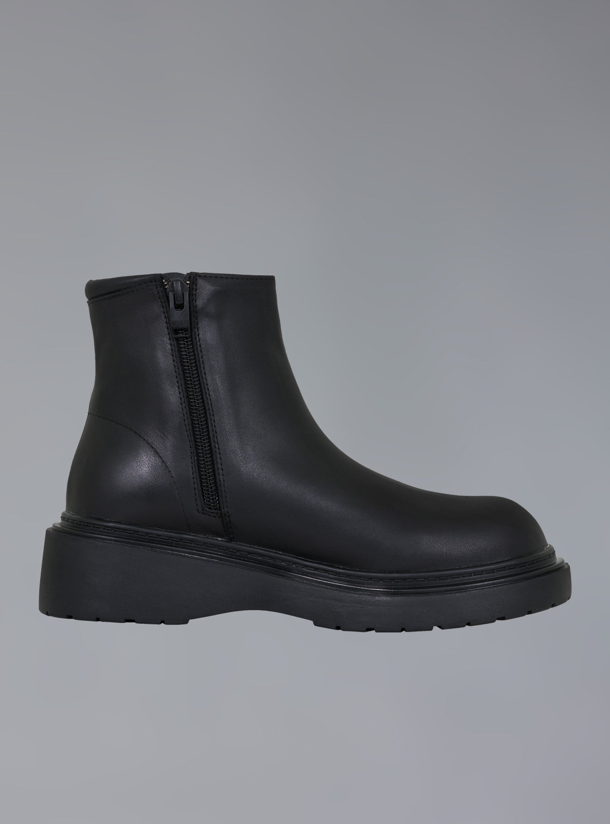 Zip-Up Leather Ankle Boot - Black | UNIF Clothing near me