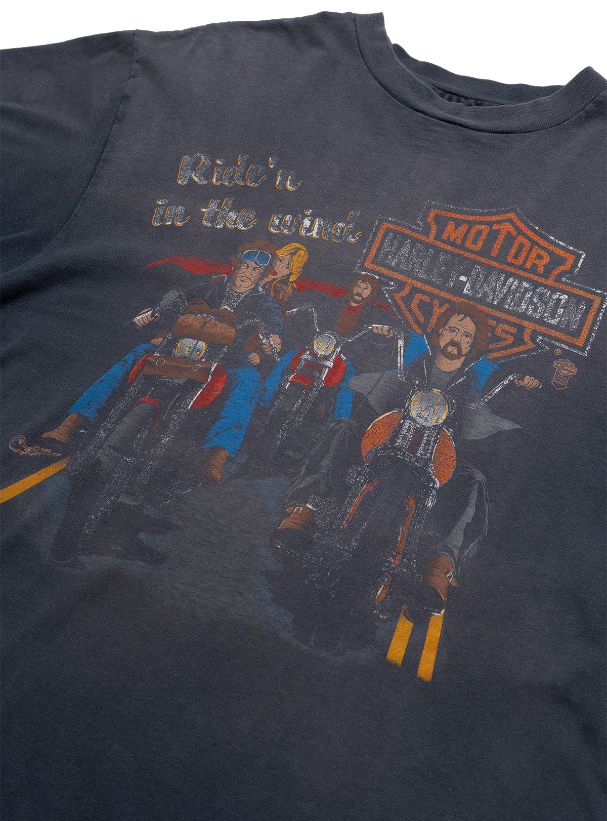 Vintage Ride'n in the Wind Tee - Black | UNIF Clothing near me