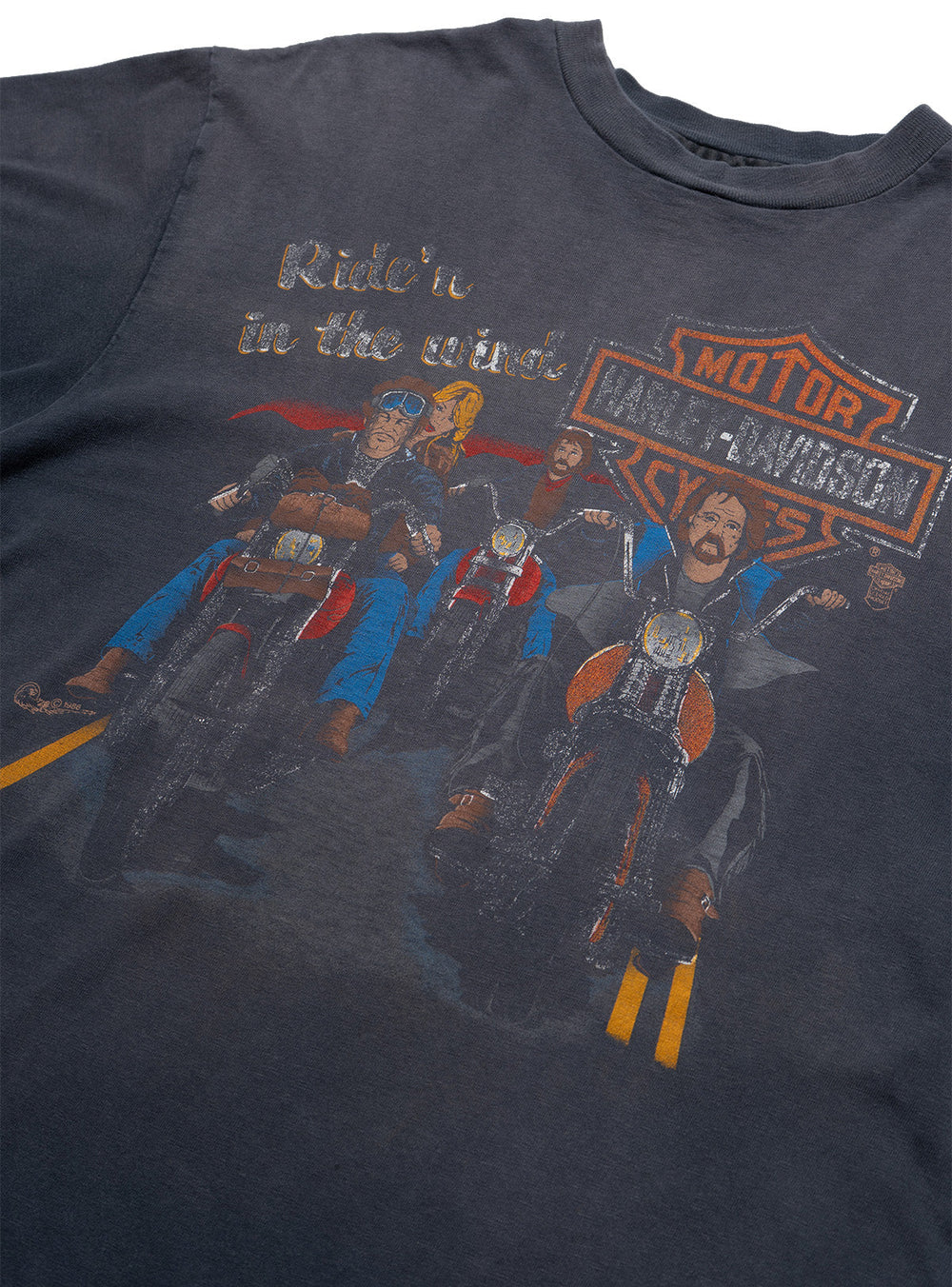 Vintage Ride'n in the Wind Tee - Black | UNIF Clothing near me