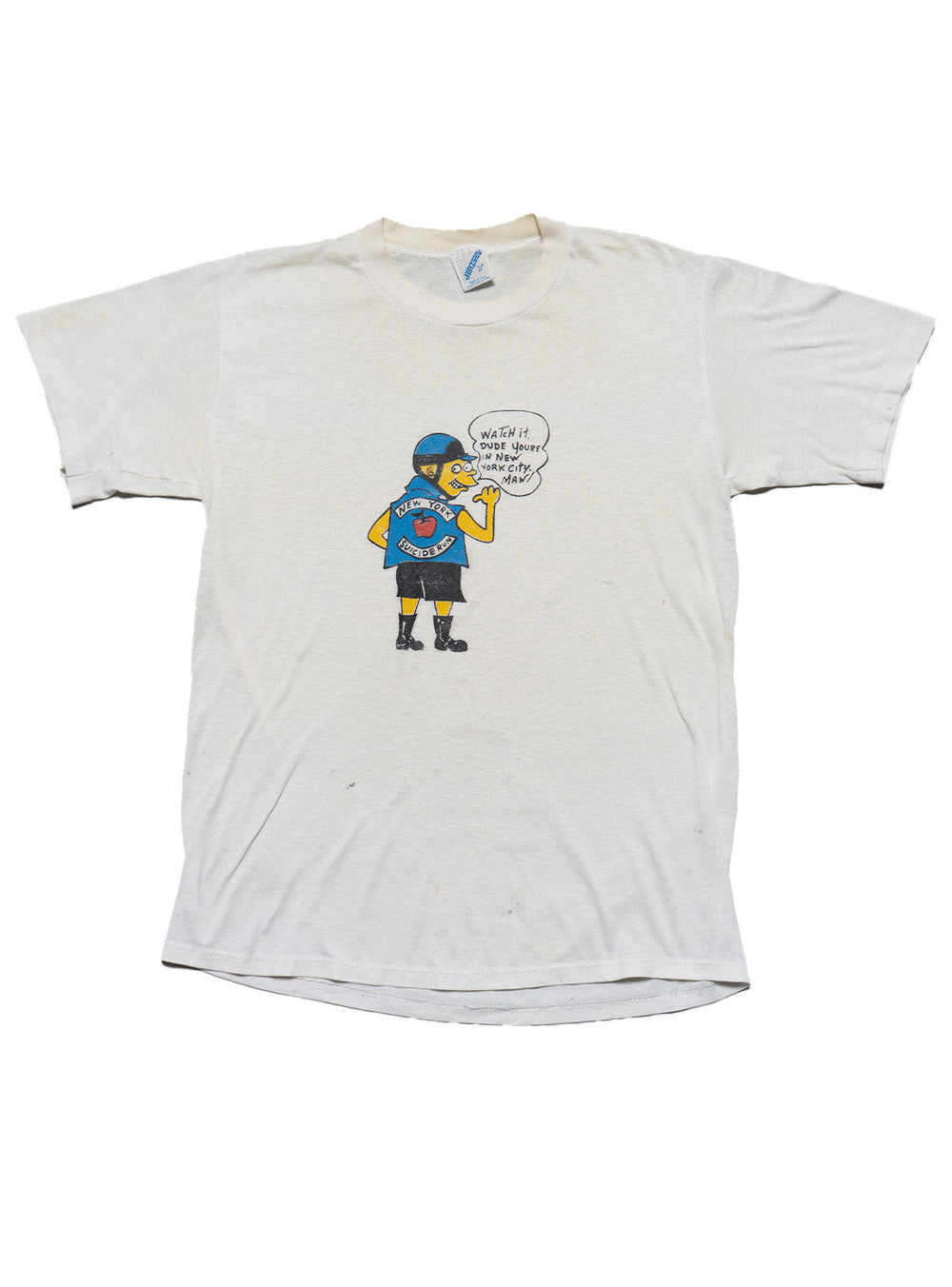 Vintage Watch it Dude You're in New York City Man Tee - White | UNIF Clothing online