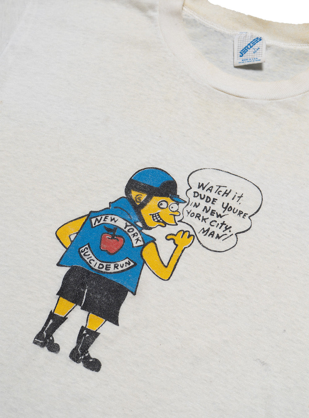 Vintage Watch it Dude You're in New York City Man Tee - White | UNIF Clothing online