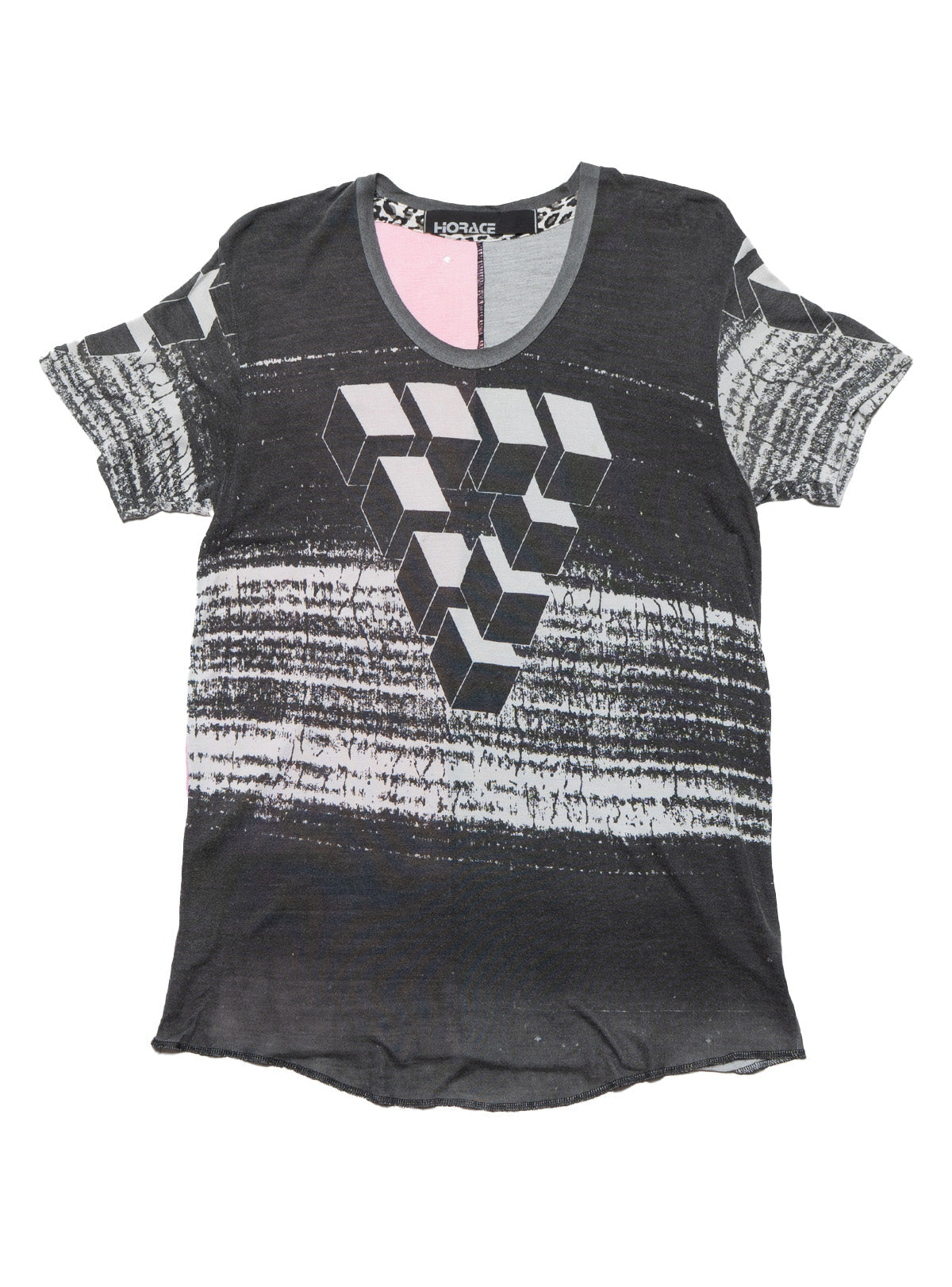 Vintage Horace 3D Cube Tee - Grey / Pink | UNIF Clothing near me