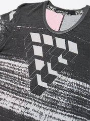 Vintage Horace 3D Cube Tee - Grey / Pink | UNIF Clothing near me