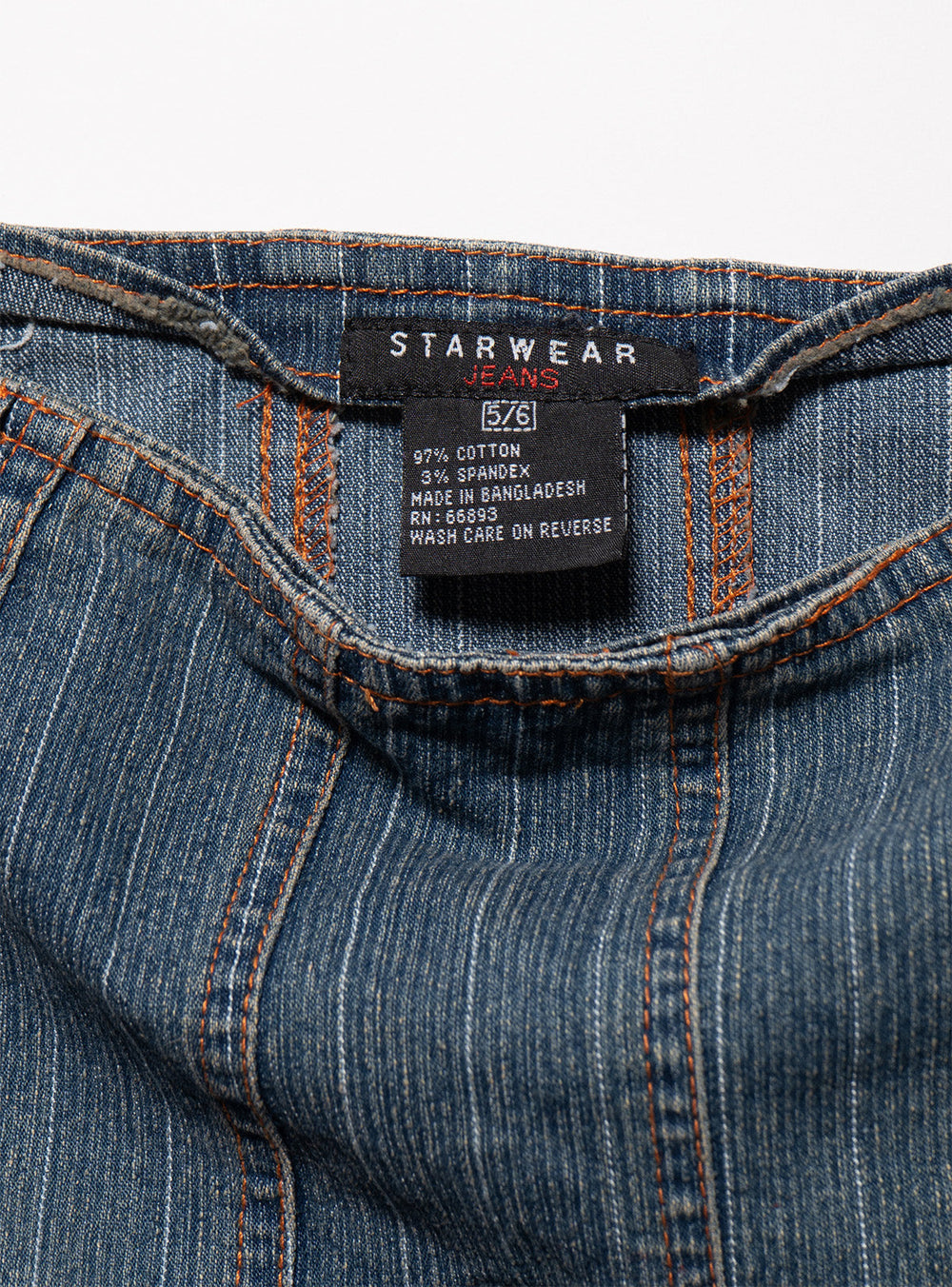 Vintage Starwear Y2K Denim Pinstriped Miniskirt - Blue | UNIF Clothing for Sale