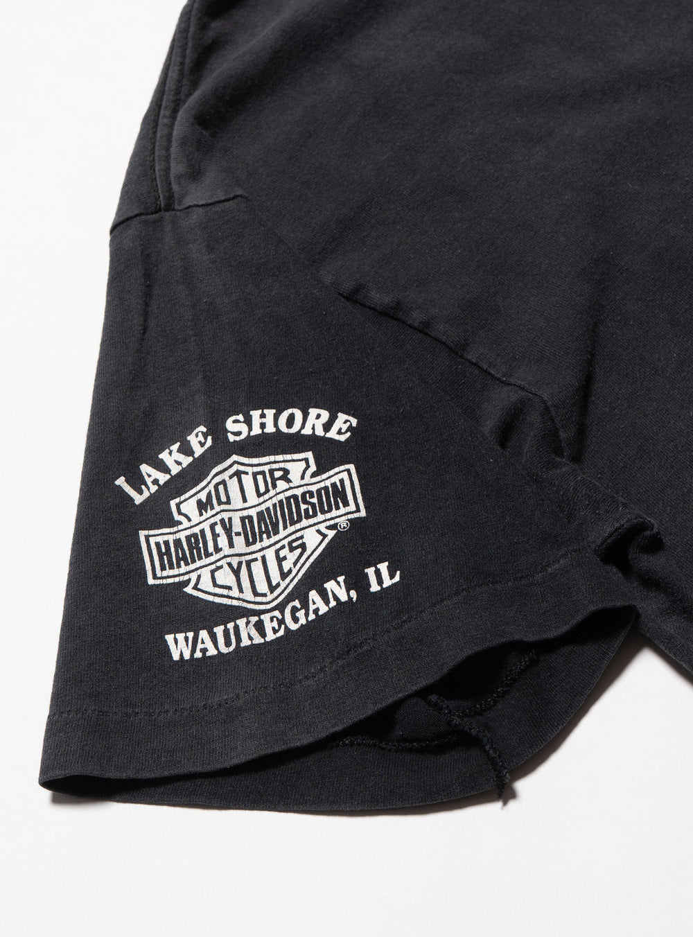 Vintage Harley Davidson Lake Shore Waukegan IL Tee - Black | UNIF Clothing online