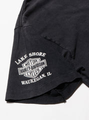Vintage Harley Davidson Lake Shore Waukegan IL Tee - Black | UNIF Clothing online