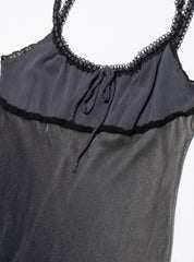 Vintage Betsy Johnson Velvet Gray Long Dress - Gray | UNIF Clothing online shop