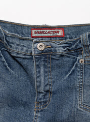 Vintage Vanilla Star Denim Pleated Mini Skirt - Blue | UNIF Clothing on Sale