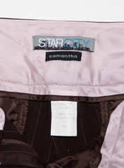 Vintage Star City Samantha Pinstripe Pants - Brown Pinstripe | UNIF Clothing for Sale