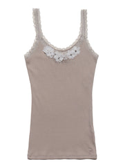 Vintage Abercrombie & Fitch Flower Tank - Tan | UNIF Clothing online