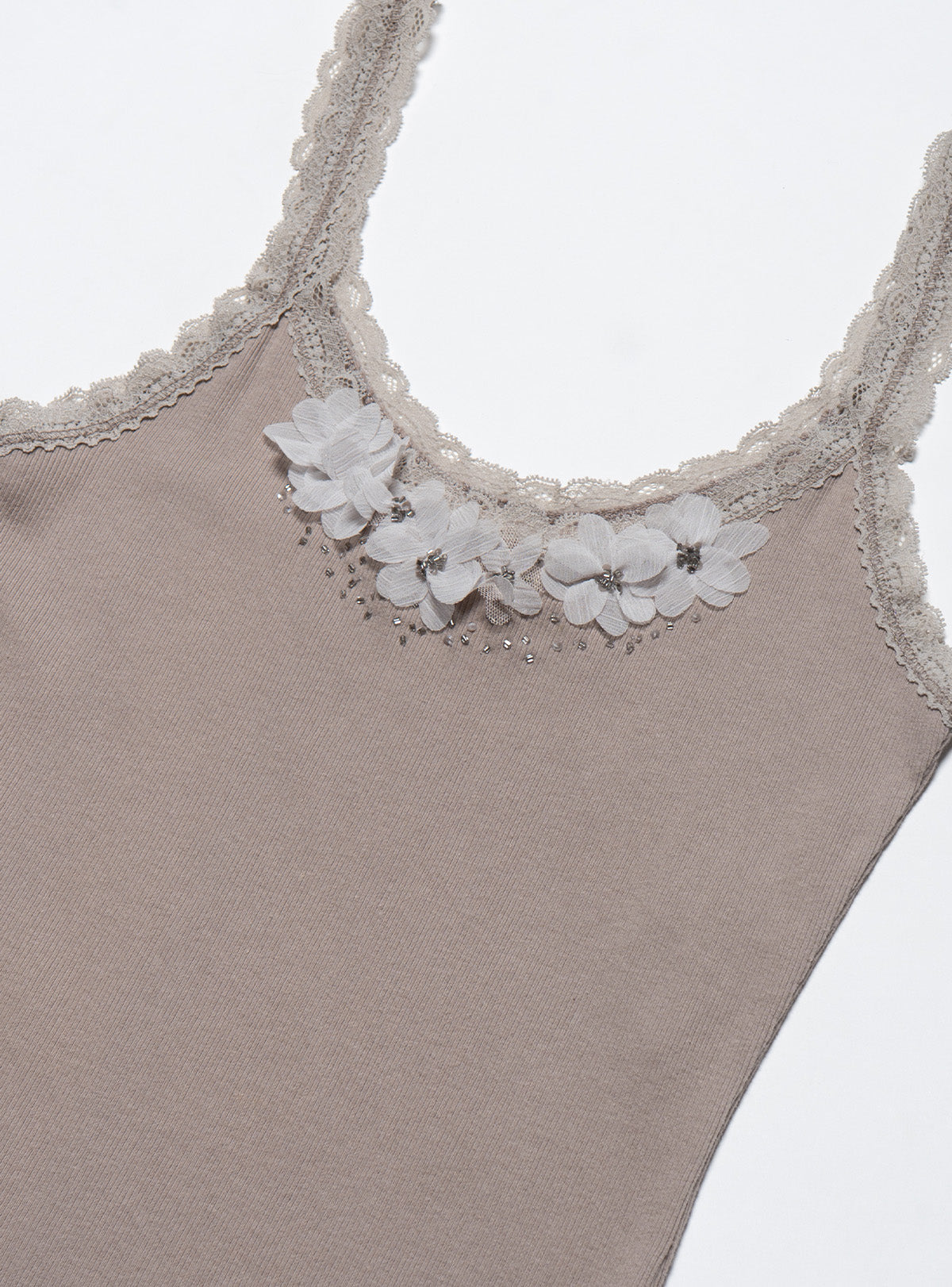 Vintage Abercrombie & Fitch Flower Tank - Tan | UNIF Clothing online