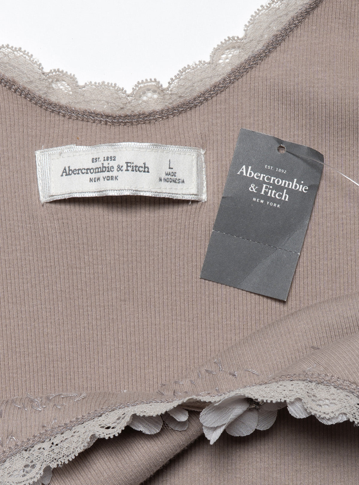 Vintage Abercrombie & Fitch Flower Tank - Tan | UNIF Clothing online