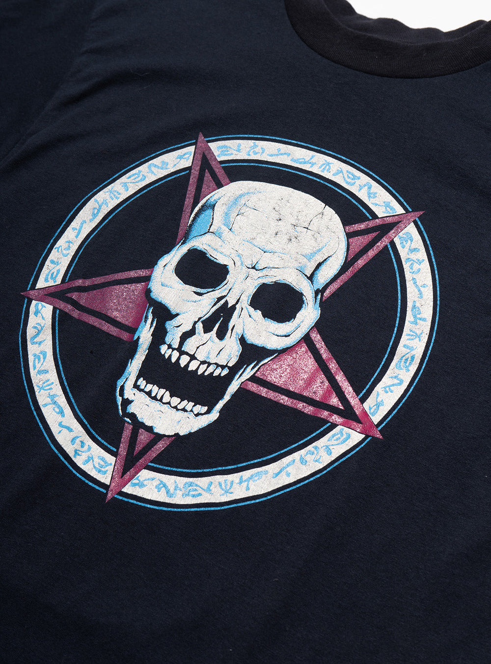 Vintage Pentagram Skull Tee - Black | UNIF Clothing Sale