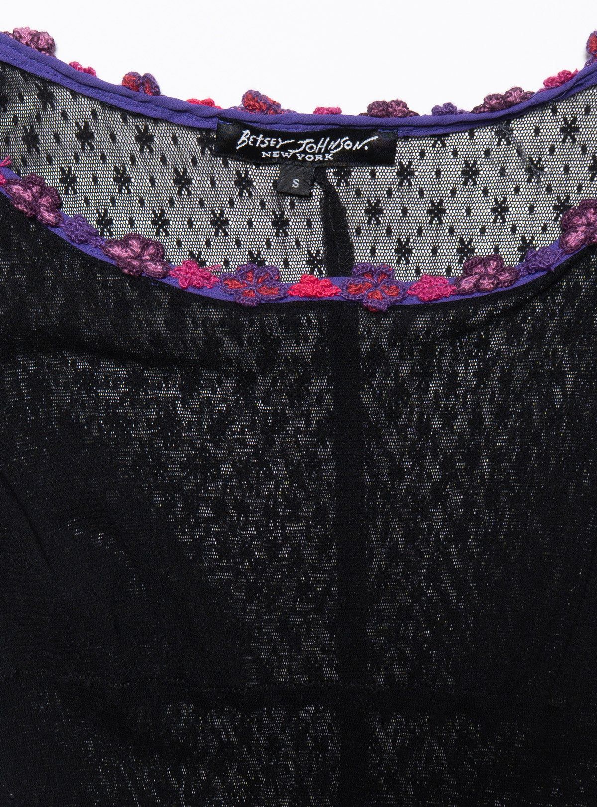 Vintage Betsy Johnson Lace Dress With Purple Trim - Black | UNIF Clothing discount