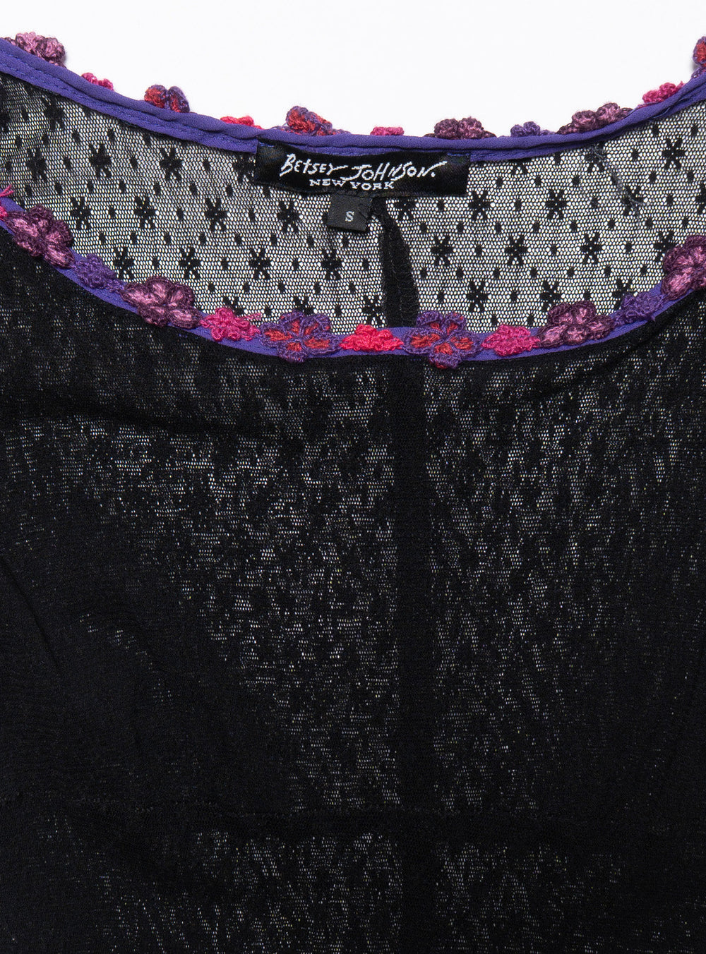 Vintage Betsy Johnson Lace Dress With Purple Trim - Black | UNIF Clothing discount