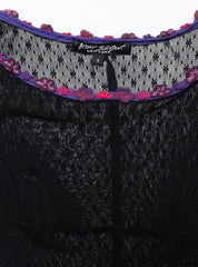 Vintage Betsy Johnson Lace Dress With Purple Trim - Black | UNIF Clothing discount