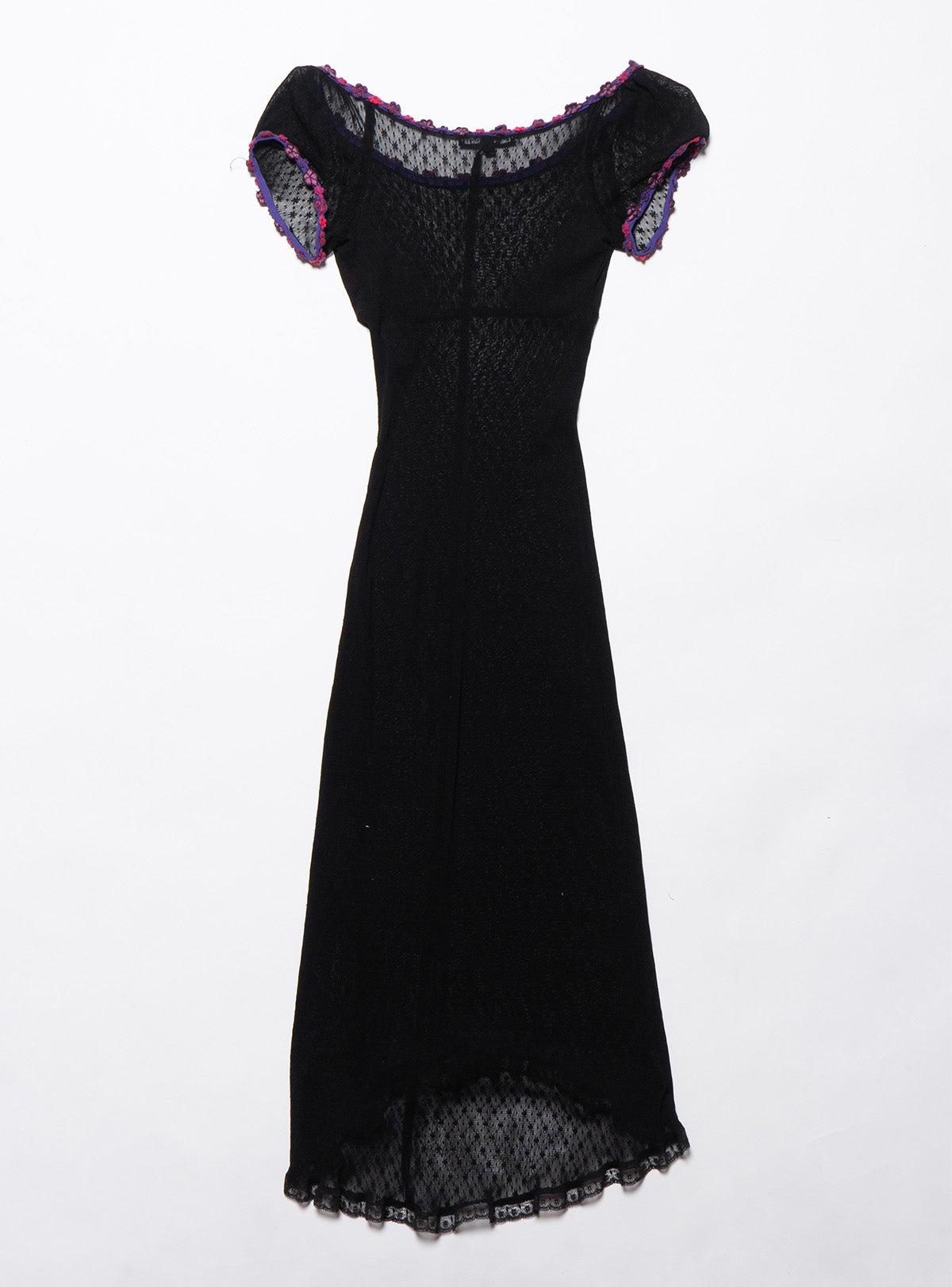 Vintage Betsy Johnson Lace Dress With Purple Trim - Black | UNIF Clothing discount