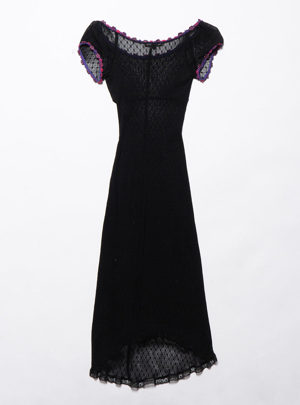 Vintage Betsy Johnson Lace Dress With Purple Trim - Black | UNIF Clothing discount