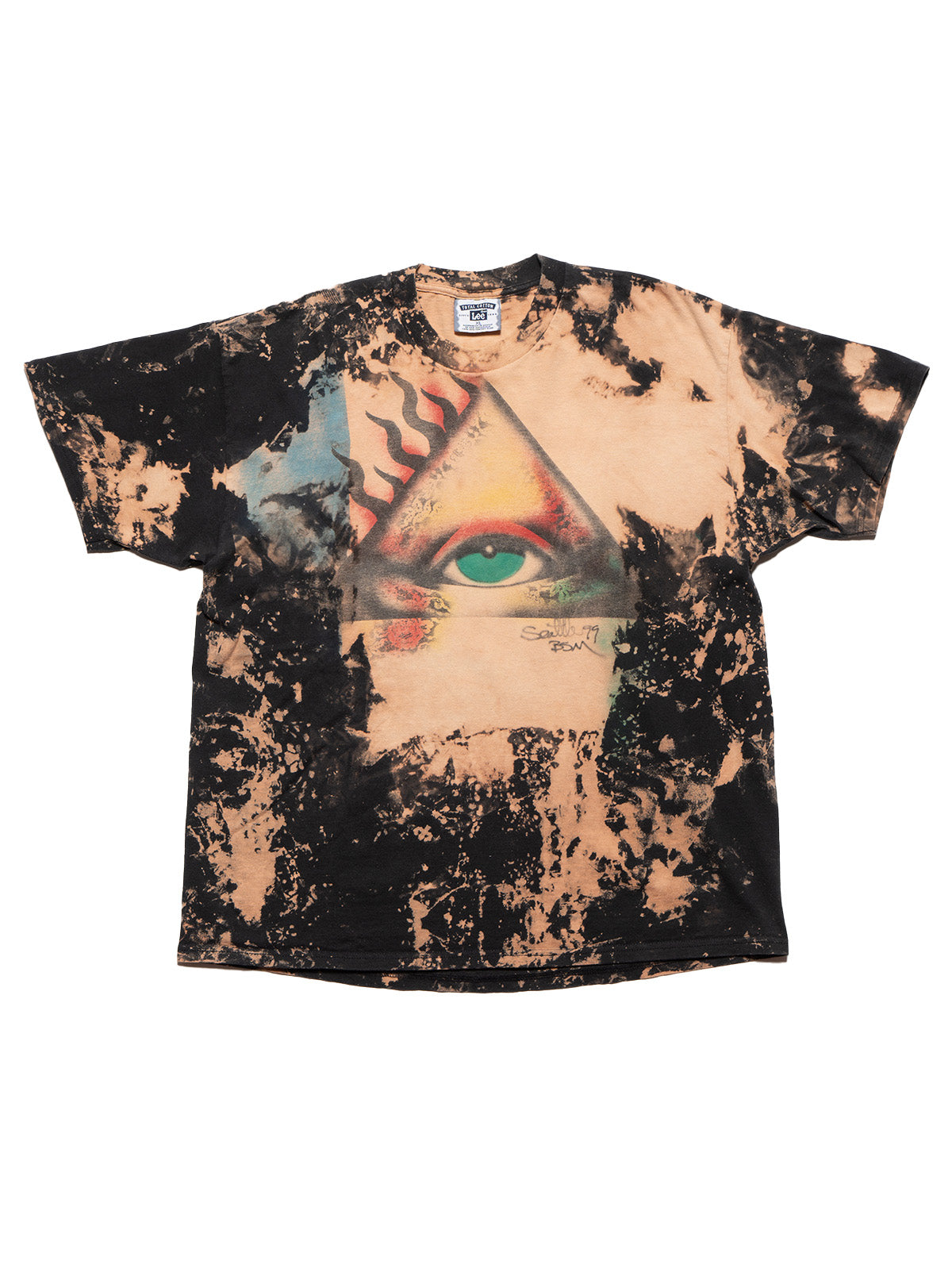 Vintage Bleached Eye of Providence Tee - Black / Bleached | UNIF Clothing Sale