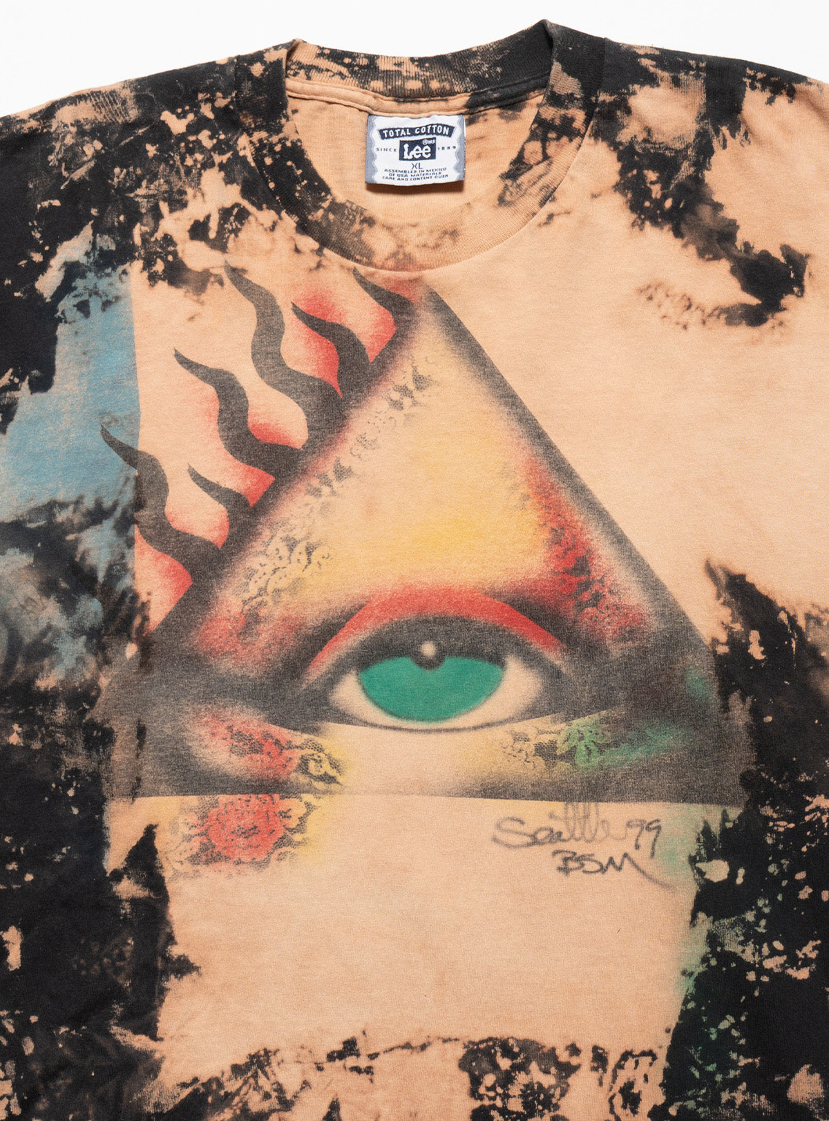 Vintage Bleached Eye of Providence Tee - Black / Bleached | UNIF Clothing Sale