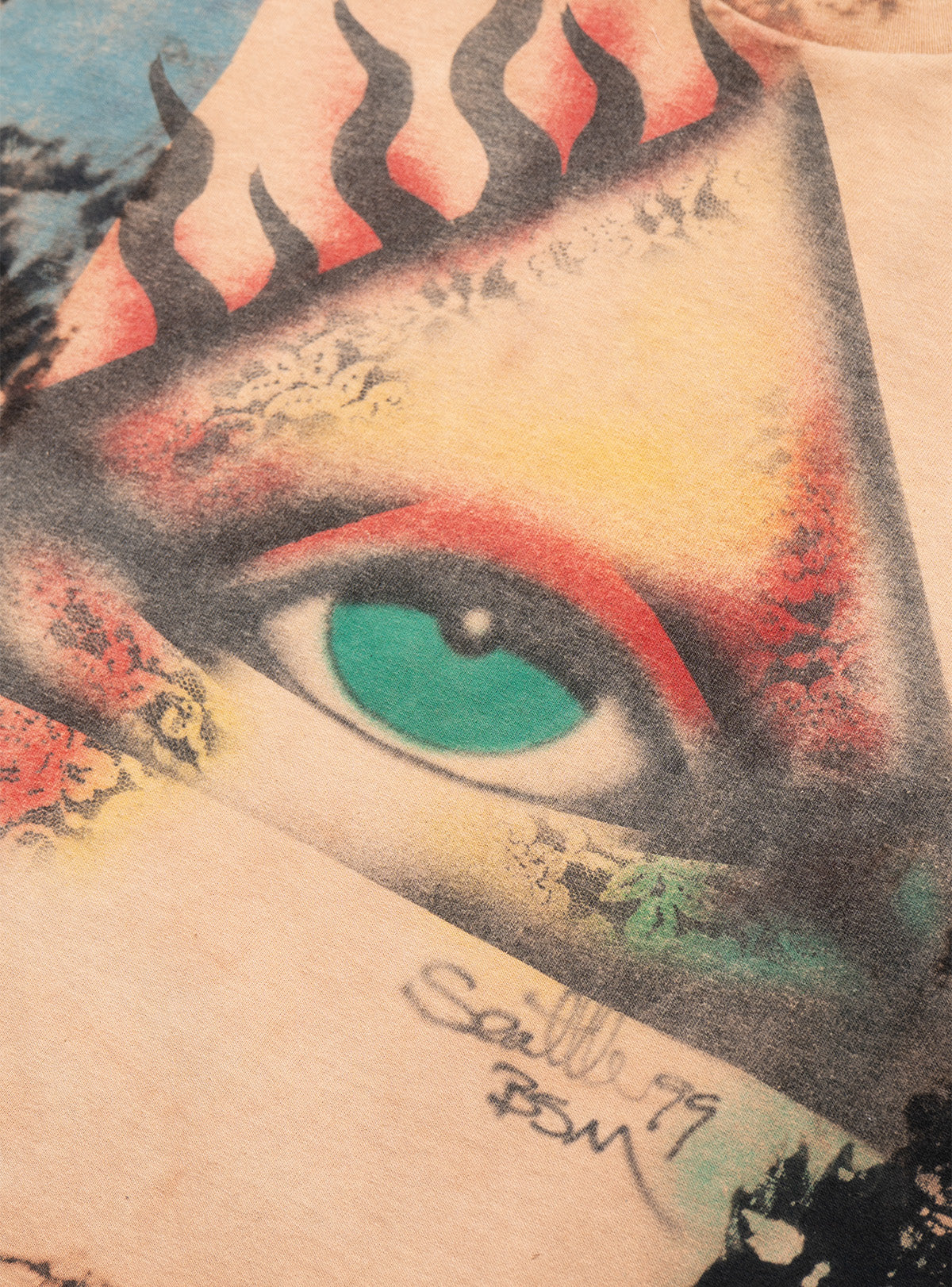 Vintage Bleached Eye of Providence Tee - Black / Bleached | UNIF Clothing Sale