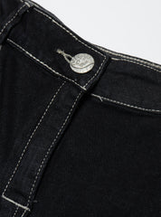 Vintage Style J Jean Skirt - Black Denim | UNIF Clothing outlet