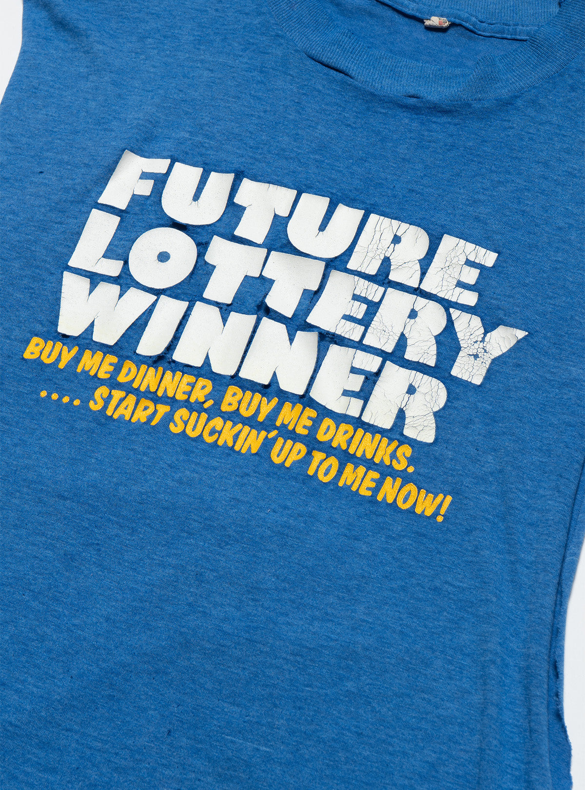 Vintage Future Lottery Winner Sleeveless Tee - Blue | UNIF Clothing near me