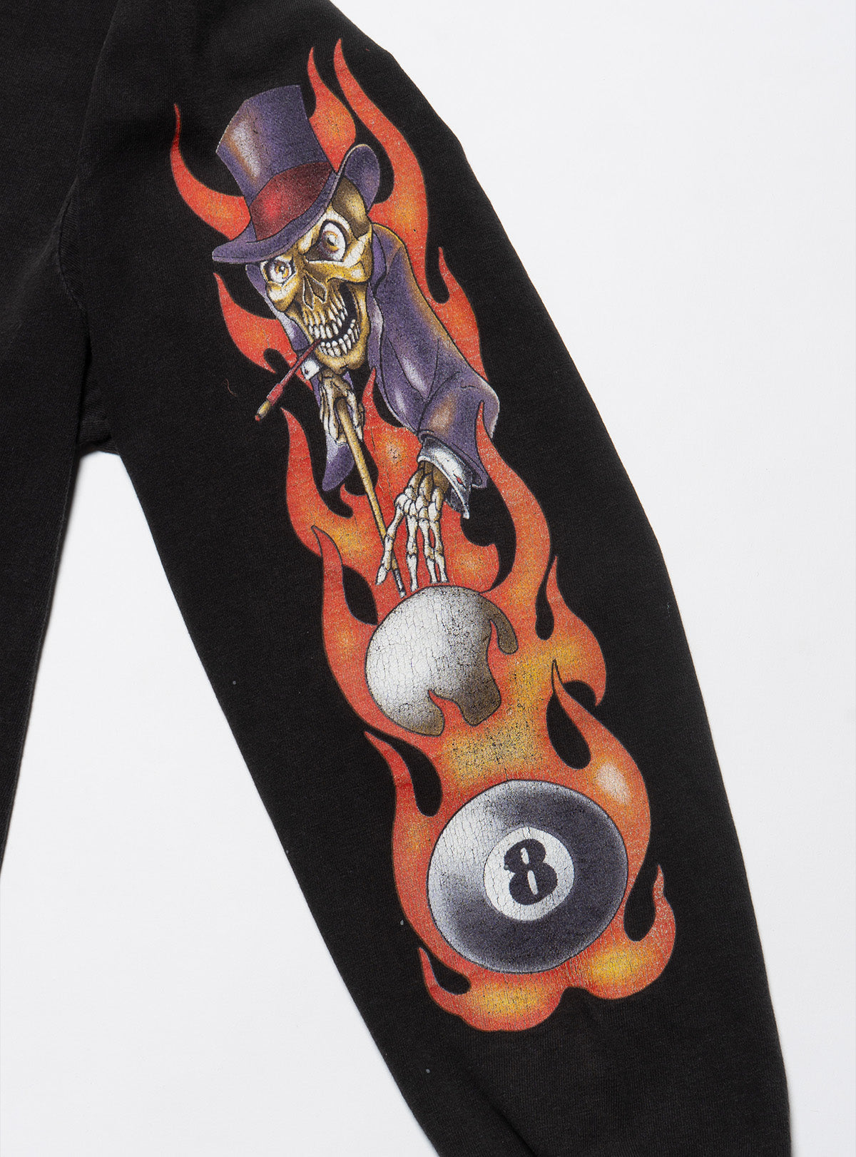 Vintage Skeleton 8 Ball Long Sleeve Tee - Black | UNIF Clothing for Sale