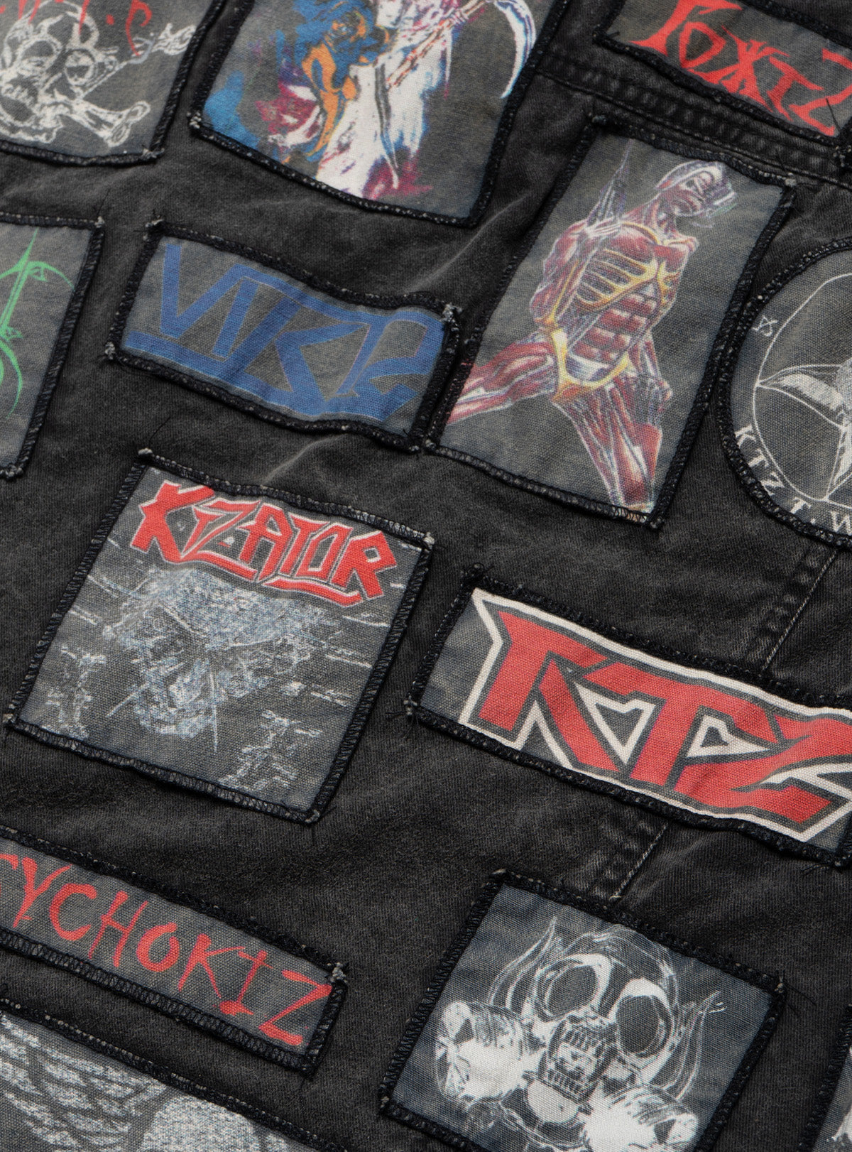 Vintage KTZ Crust Denim Vest With Hood - Black | UNIF Clothing discount