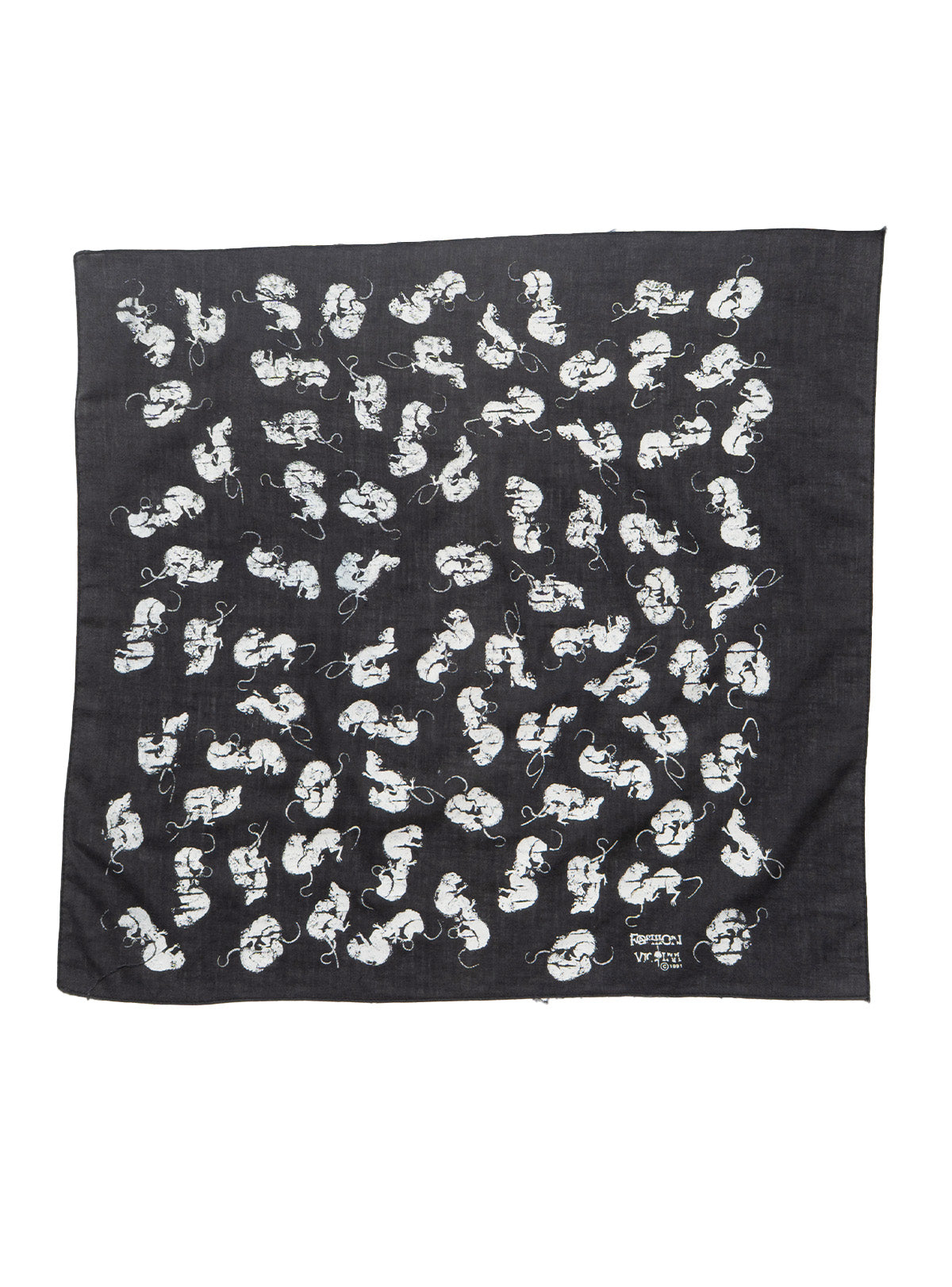 Vintage Fashion Victim Rat Bandana - Black | UNIF Clothing online shop