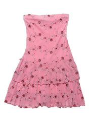 Vintage Pink Floral Dress - Pink | UNIF Clothing on Sale