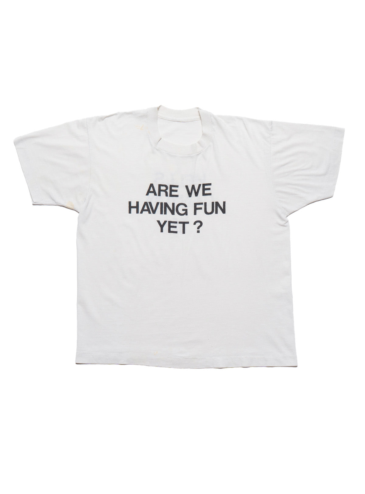 Vintage Are We Having Fun Yet? Tee - White | UNIF Clothing for Sale