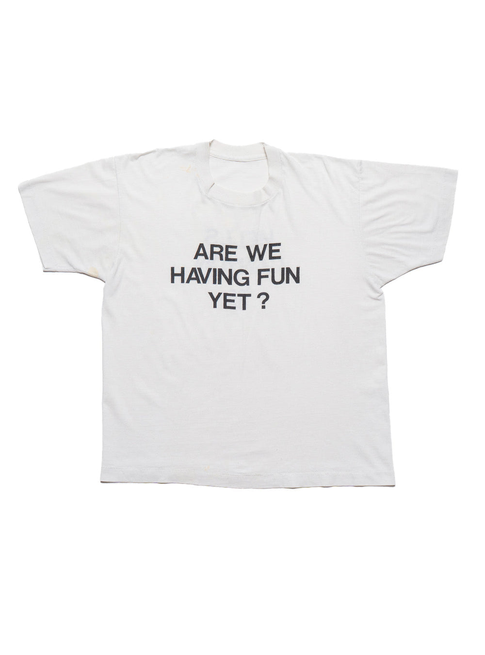 Vintage Are We Having Fun Yet? Tee - White | UNIF Clothing for Sale