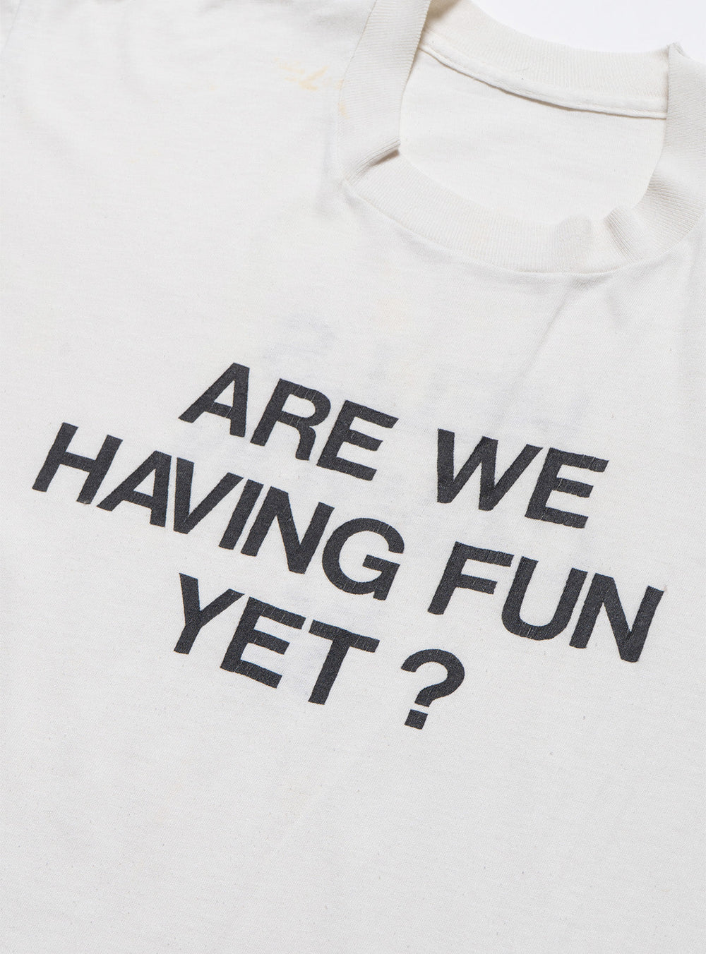 Vintage Are We Having Fun Yet? Tee - White | UNIF Clothing for Sale
