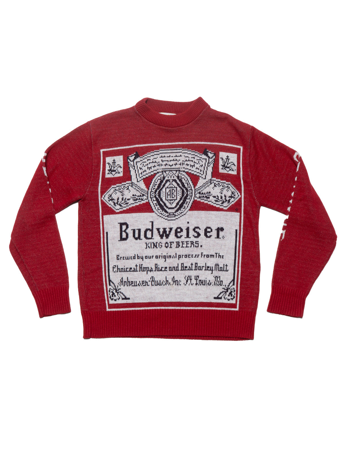Vintage Budweiser Knit Sweater - Red | UNIF Clothing online